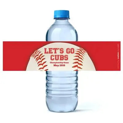 Baseball Water Bottle Labels - iCustomLabel