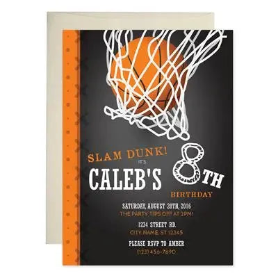 Basketball Birthday Invitations - iCustomLabel