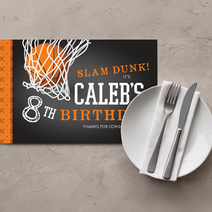 Basketball Birthday Placemats - iCustomLabel