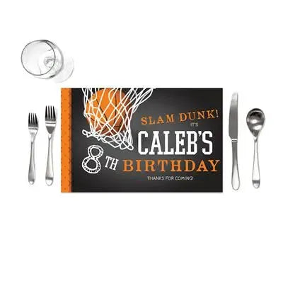 Basketball Birthday Placemats - iCustomLabel