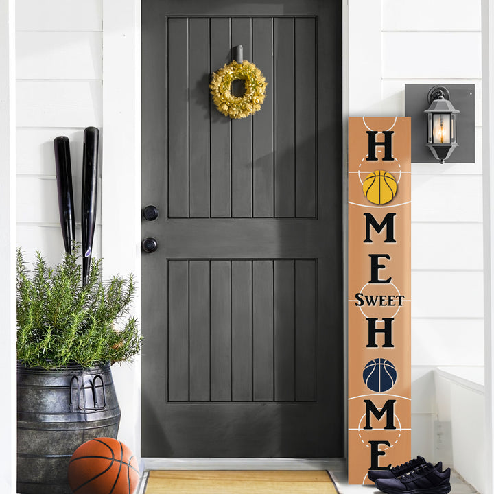 Basketball Home Porch Leaner Welcome Sign - iCustomLabel