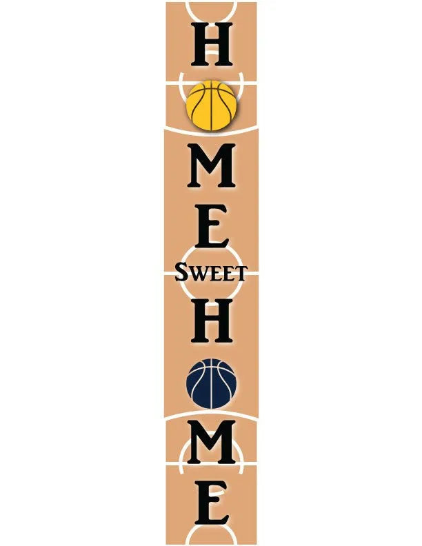 Basketball Home Porch Leaner Welcome Sign - iCustomLabel