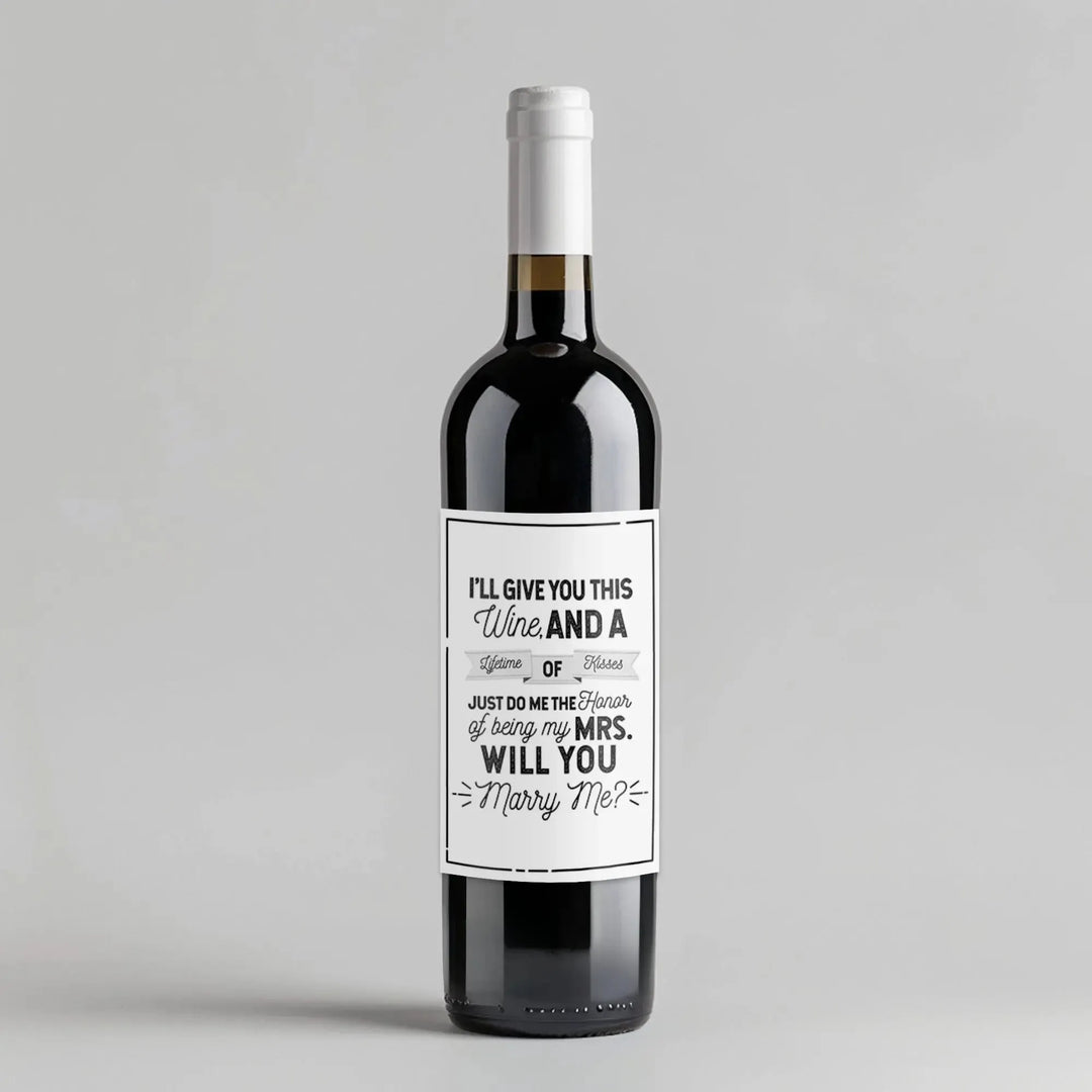 Be My Mrs Wine Label - iCustomLabel