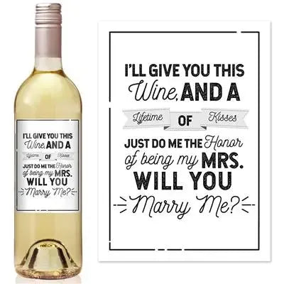 Be My Mrs Wine Label - iCustomLabel