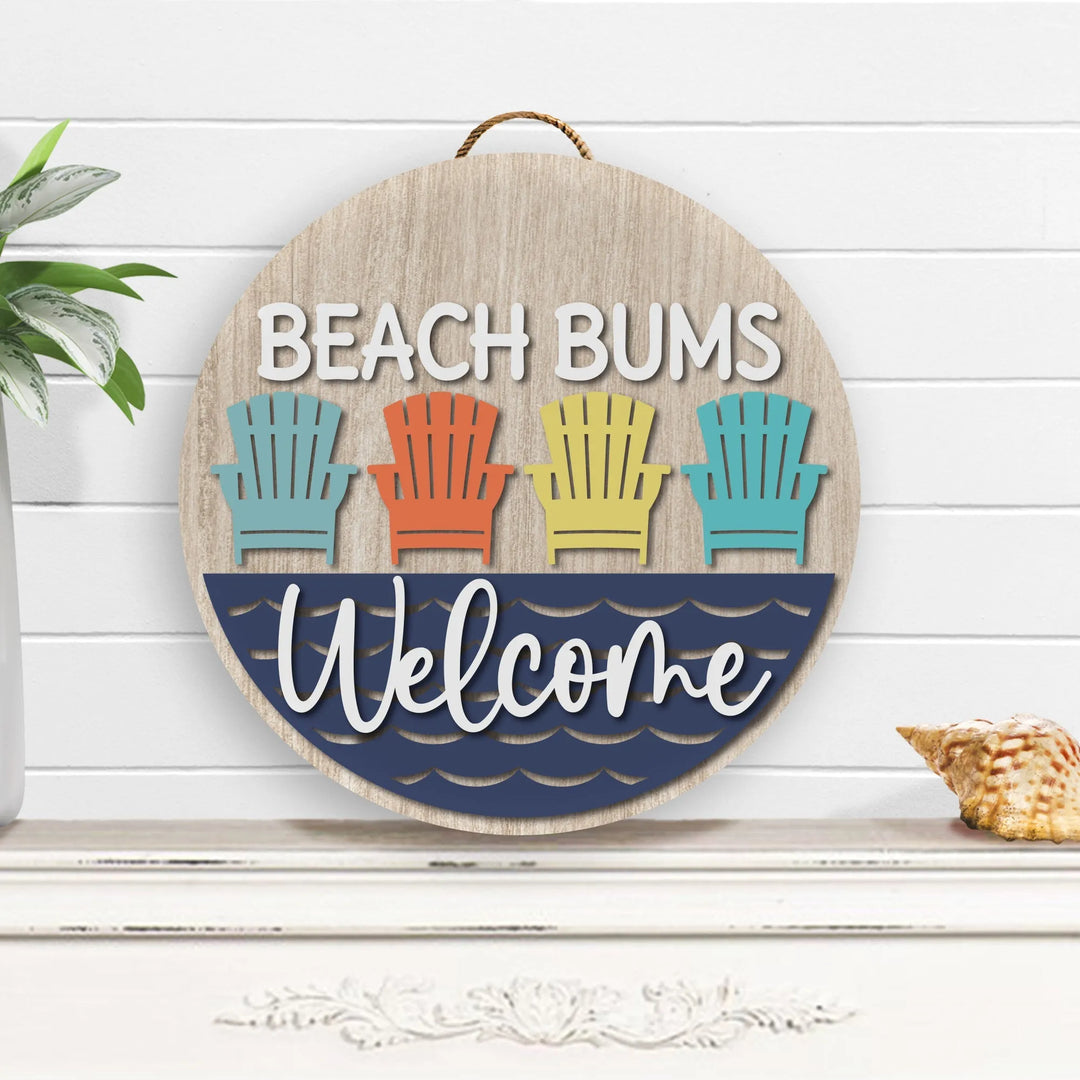 Beach Bums Front Door Decor - iCustomLabel