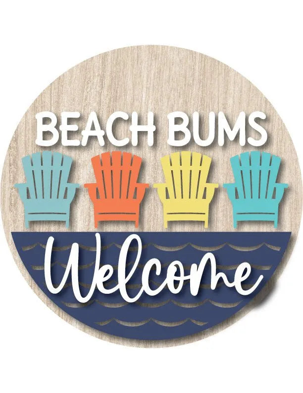 Beach Bums Front Door Decor - iCustomLabel