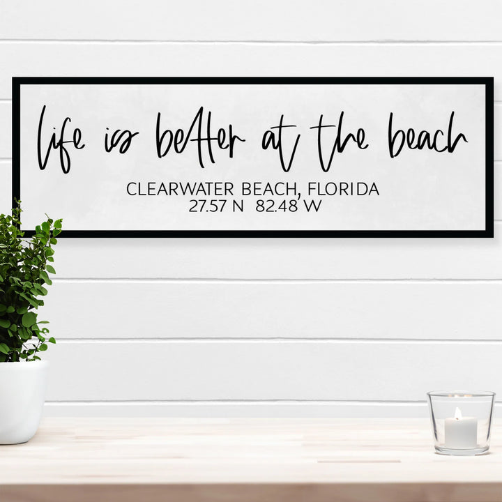 Beach Coordinates Modern Wall Decor - iCustomLabel