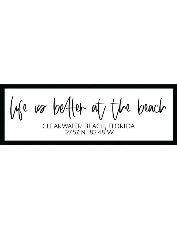 Beach Coordinates Modern Wall Decor - iCustomLabel
