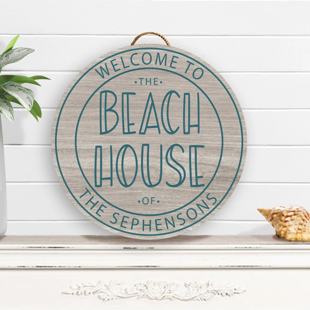 Beach House Family Wall Art - iCustomLabel