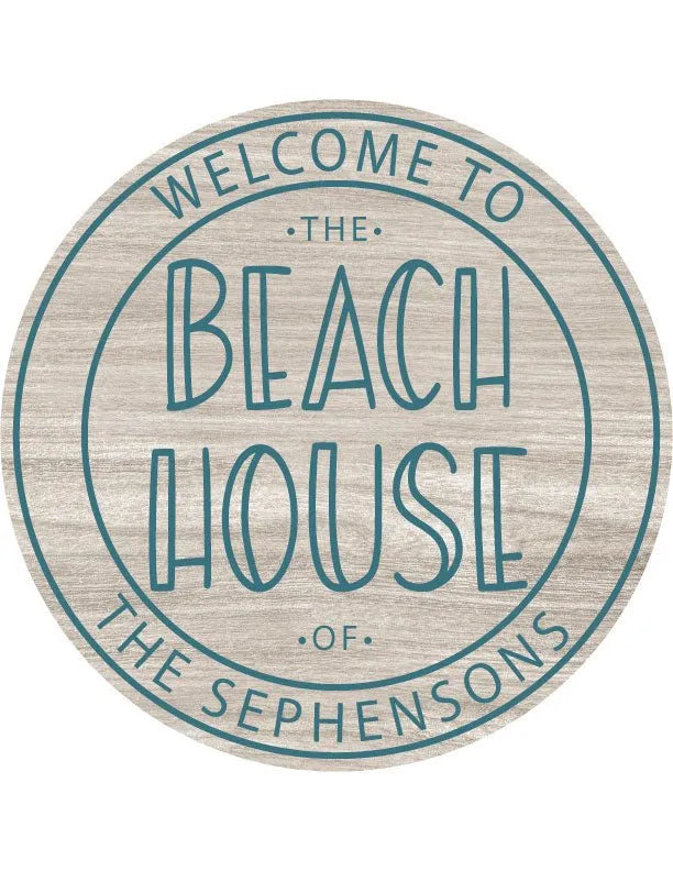 Beach House Family Wall Art - iCustomLabel