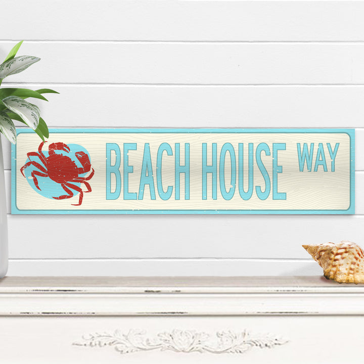 Beach House Metal Wall Sign - iCustomLabel