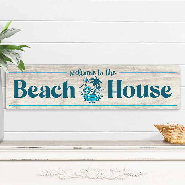 Beach House Welcome Metal Sign - iCustomLabel