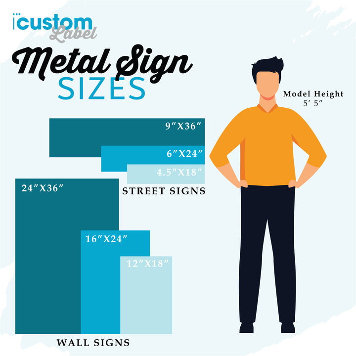 Beach This Way Metal Sign - iCustomLabel