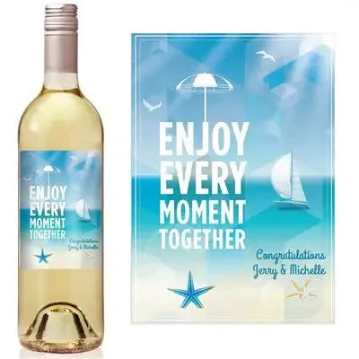 Beach Umbrella Wine Label - iCustomLabel