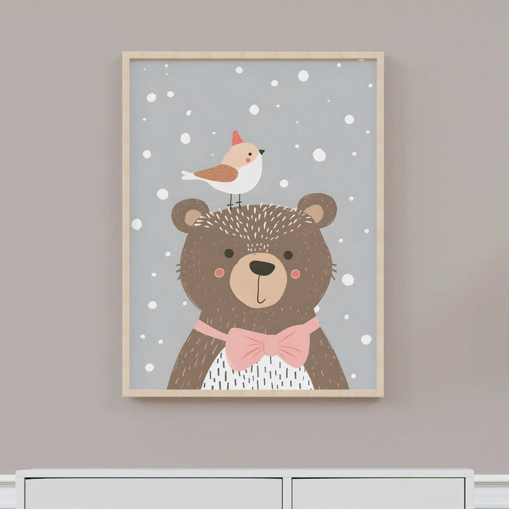 bear-with-bird-nursery-poster-icustomlabel-1 - iCustomLabel