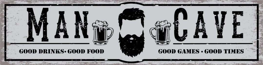 Beard Man Cave Metal Sign - iCustomLabel