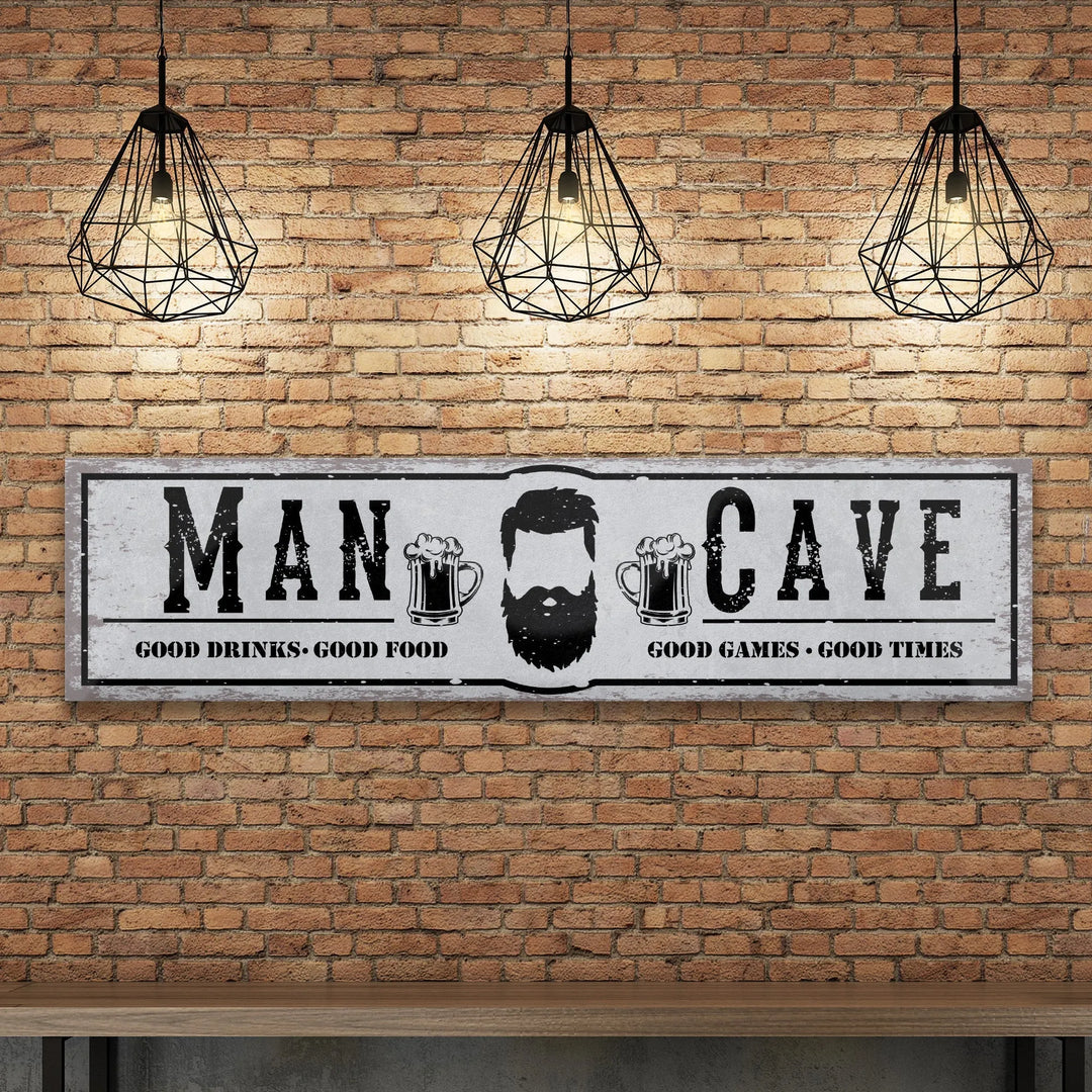 Beard Man Cave Metal Sign - iCustomLabel