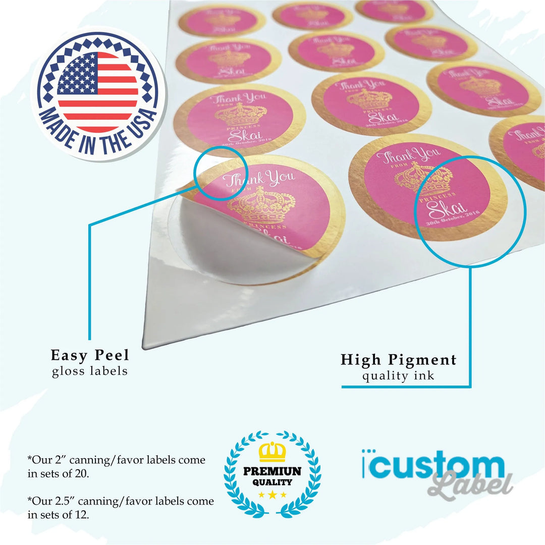 Bee Pattern Honey Canning Labels - iCustomLabel
