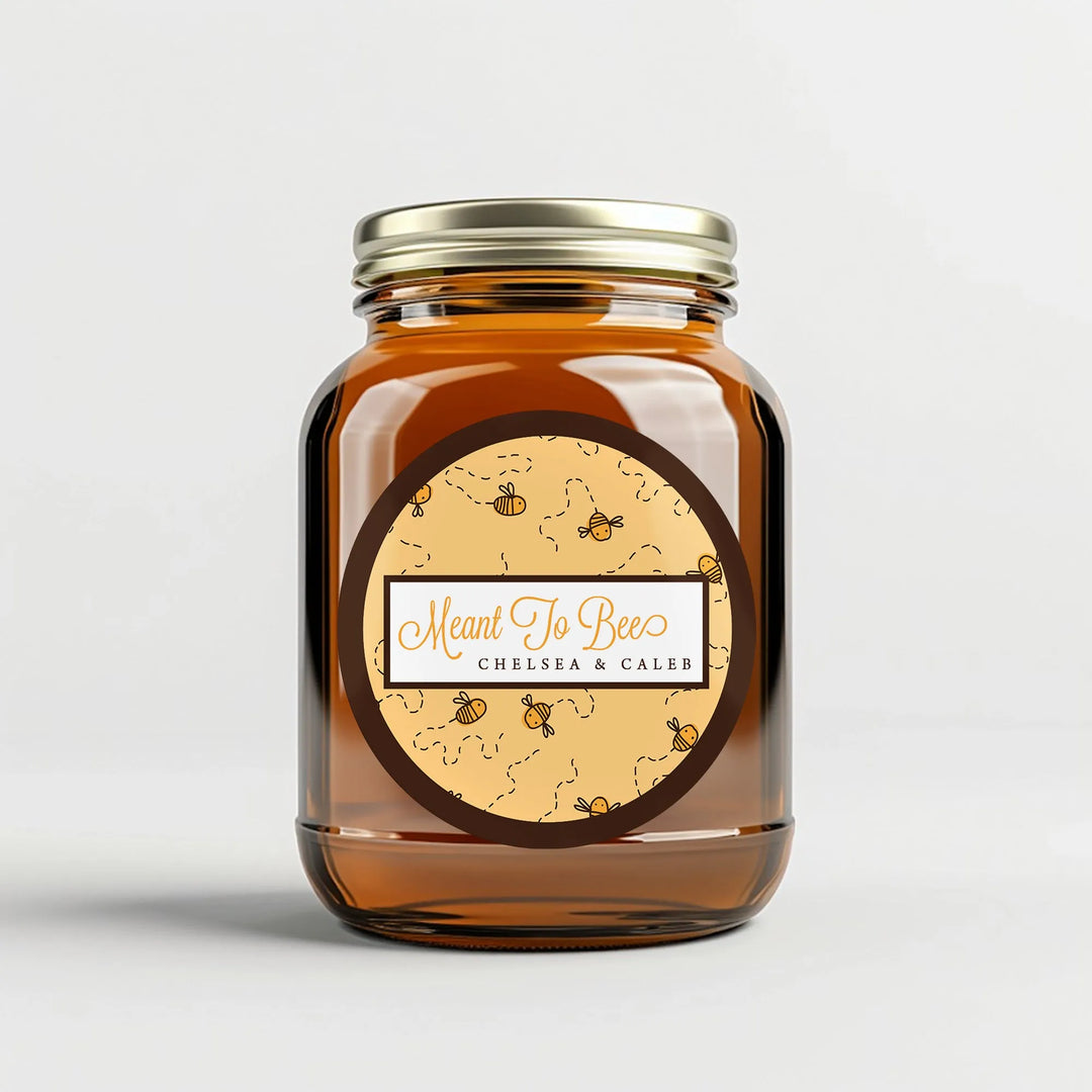 Bee Pattern Honey Canning Labels - iCustomLabel