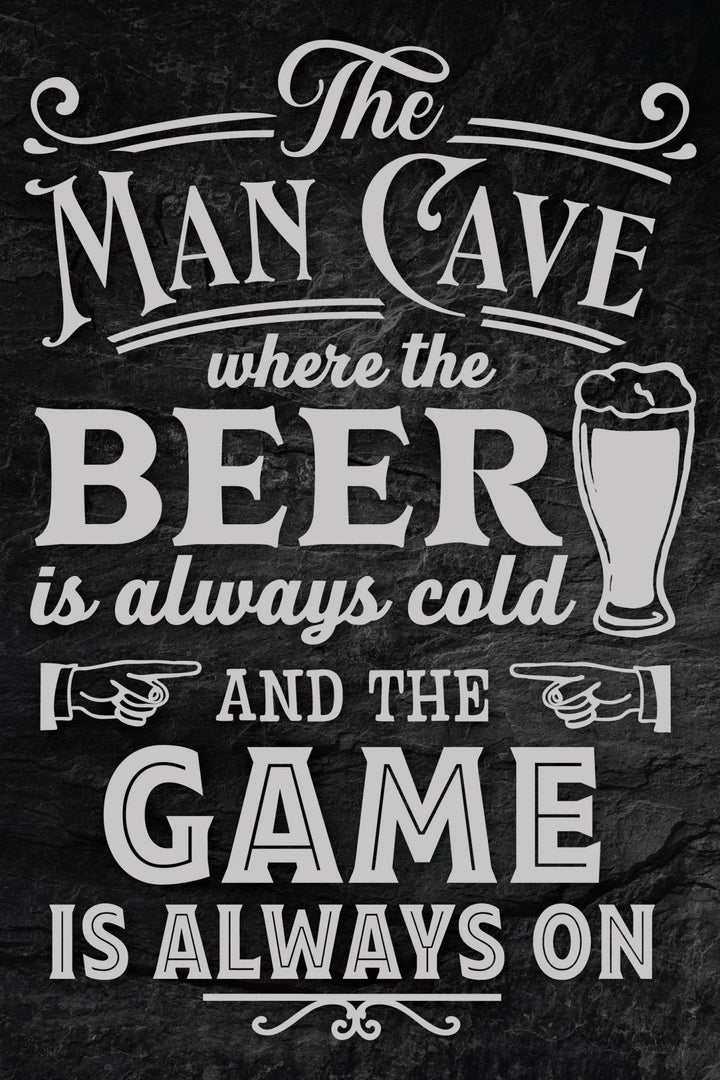 Beer Man Cave Metal Sign - iCustomLabel