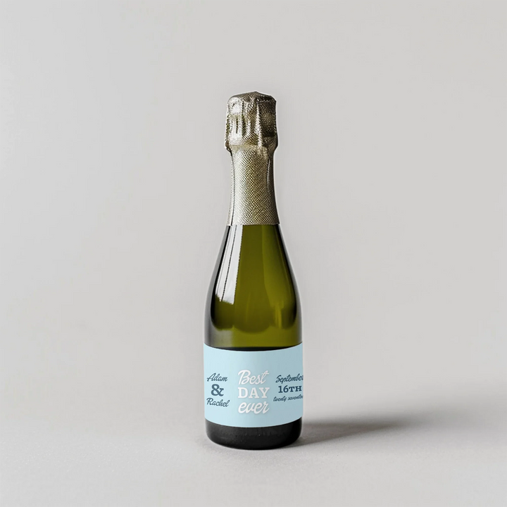 Best Day Ever Mini Champagne Split Label