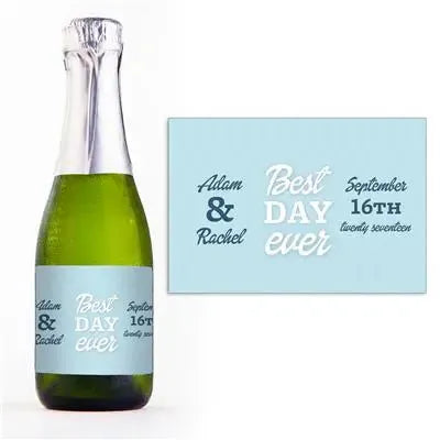 Best Day Ever Mini Champagne Split Label - iCustomLabel