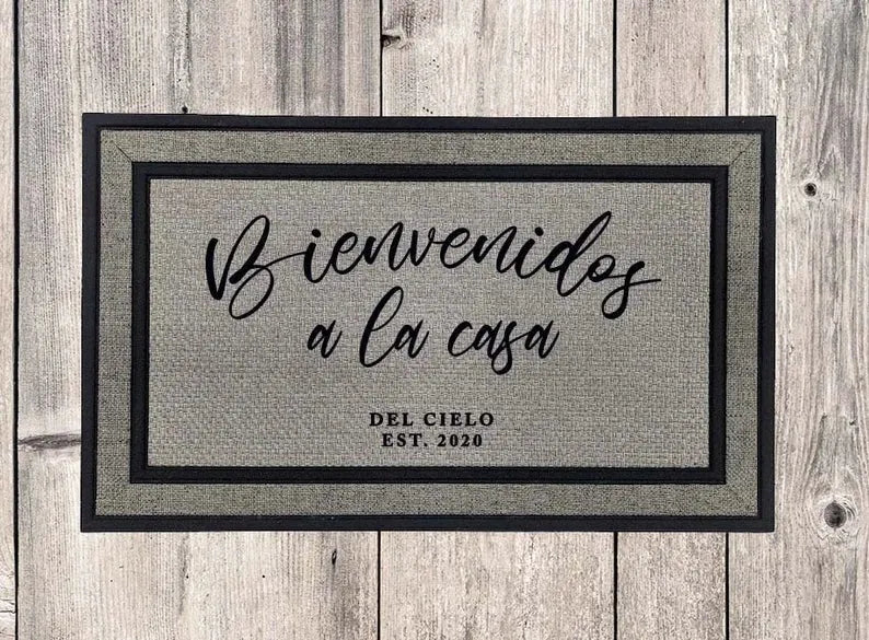 Bienvenidos A La Casa Door Mat - iCustomLabel