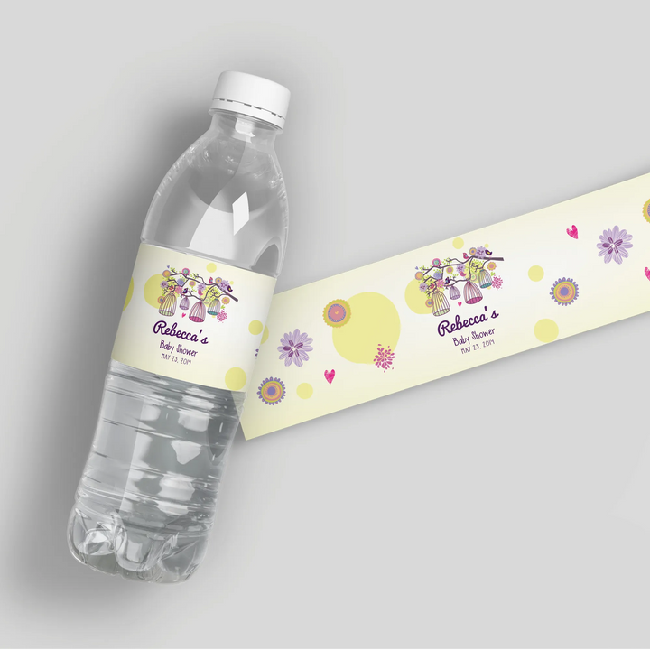 Bird Cage Water Bottle Labels - iCustomLabel