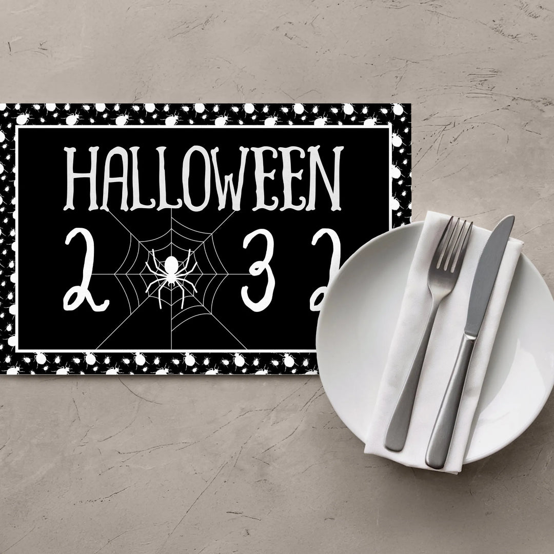 Black and White Halloween Placemats - iCustomLabel