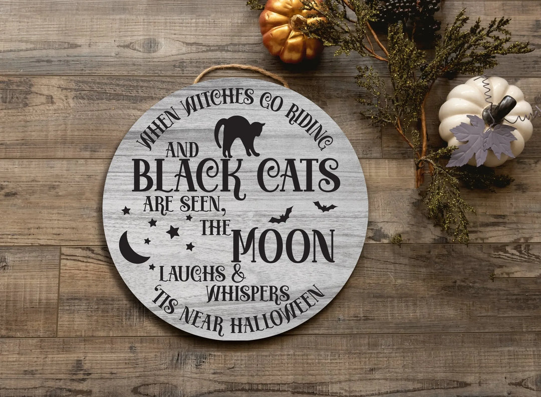 Black Cats Halloween Door Decorations - iCustomLabel