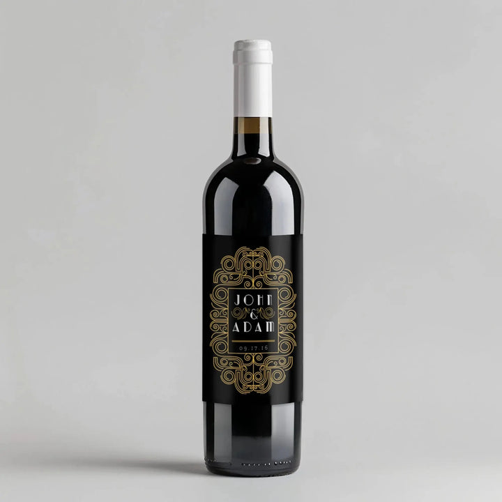 Black Gold Wine Label - iCustomLabel