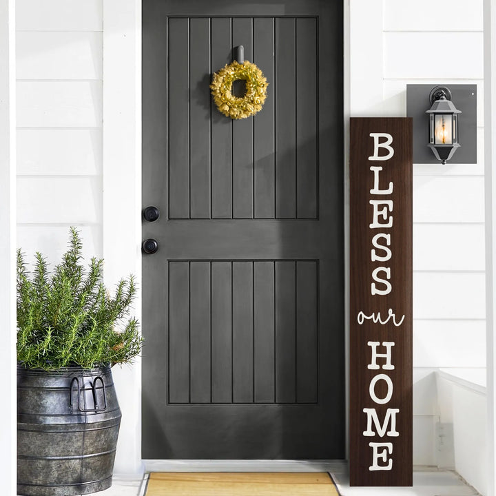 Bless Our Home Porch Leaner Welcome Sign - iCustomLabel