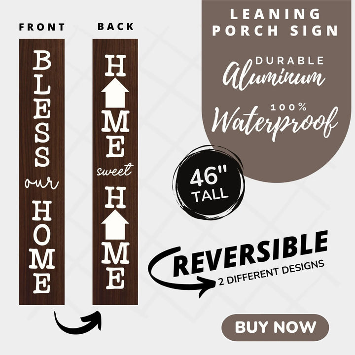 Bless Our Home Porch Leaner Welcome Sign - iCustomLabel