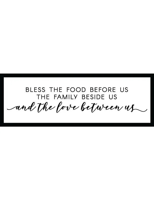 Bless The Food Dining Room Wall Decor - iCustomLabel
