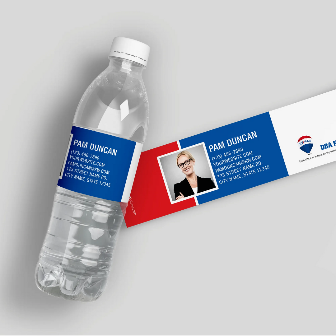 Block Photo Remax Water Bottle Labels - iCustomLabel