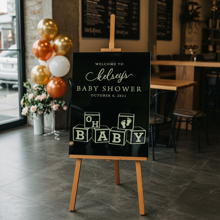 Blocks Baby Shower Sign - iCustomLabel