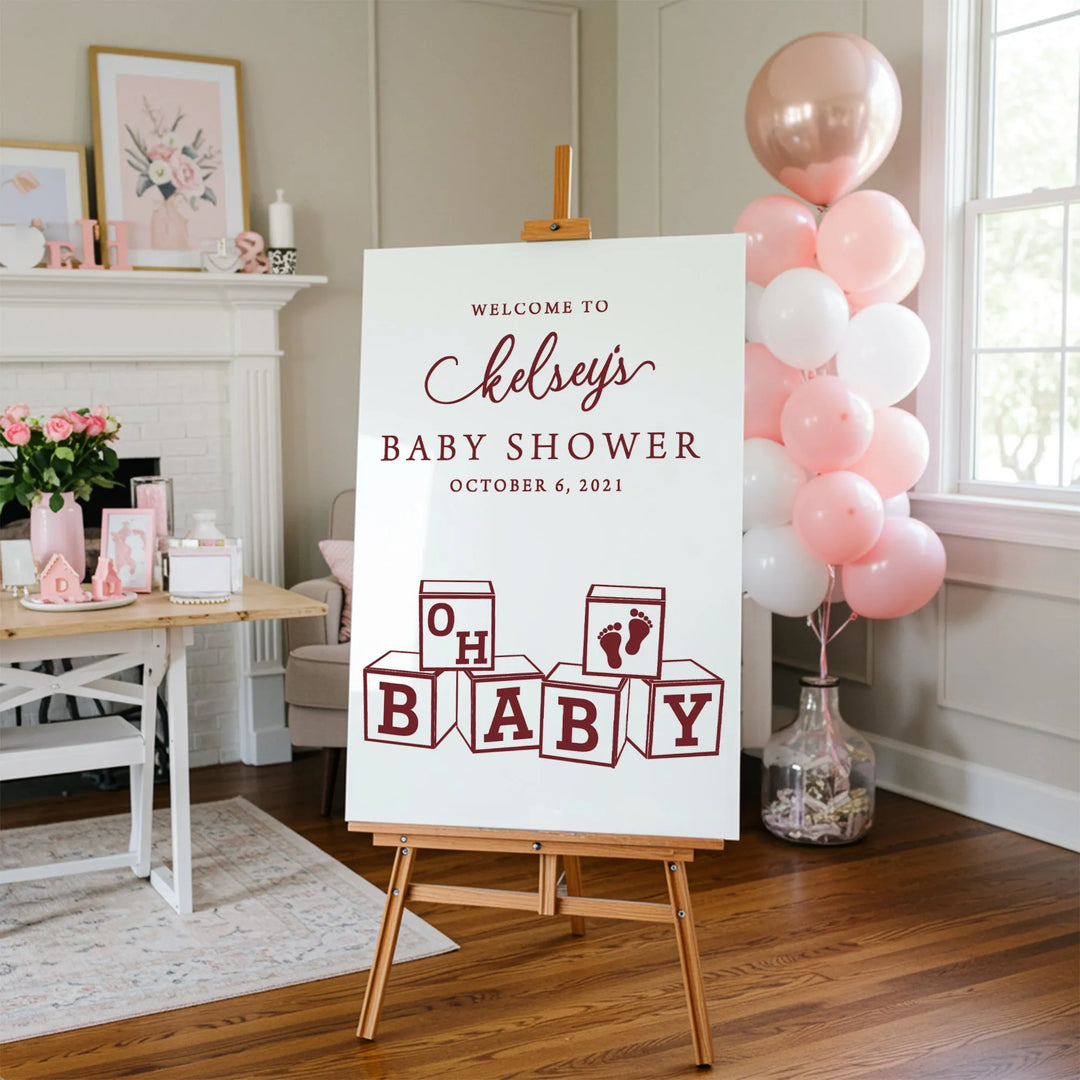 Blocks Baby Shower Sign - iCustomLabel