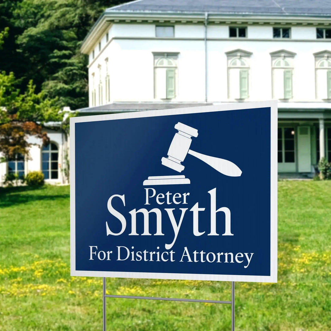 Blue Gavel Law Political Yard Signs - iCustomLabel