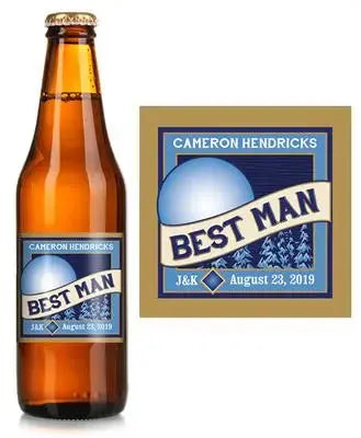 Blue Moon Best Man Beer Label - iCustomLabel