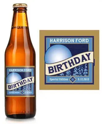 Blue Moon Birthday Beer Label - iCustomLabel