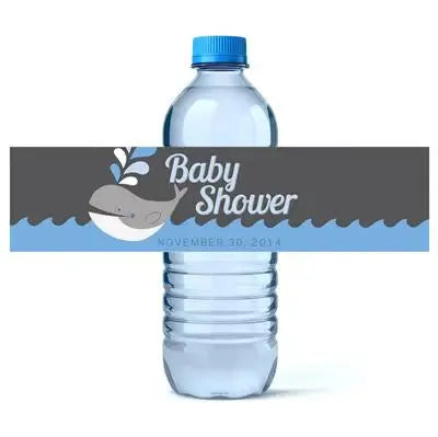 Blue Whale Water Bottle Labels - iCustomLabel