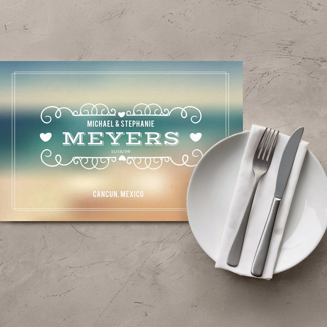 Blurry Beach Placemats - iCustomLabel