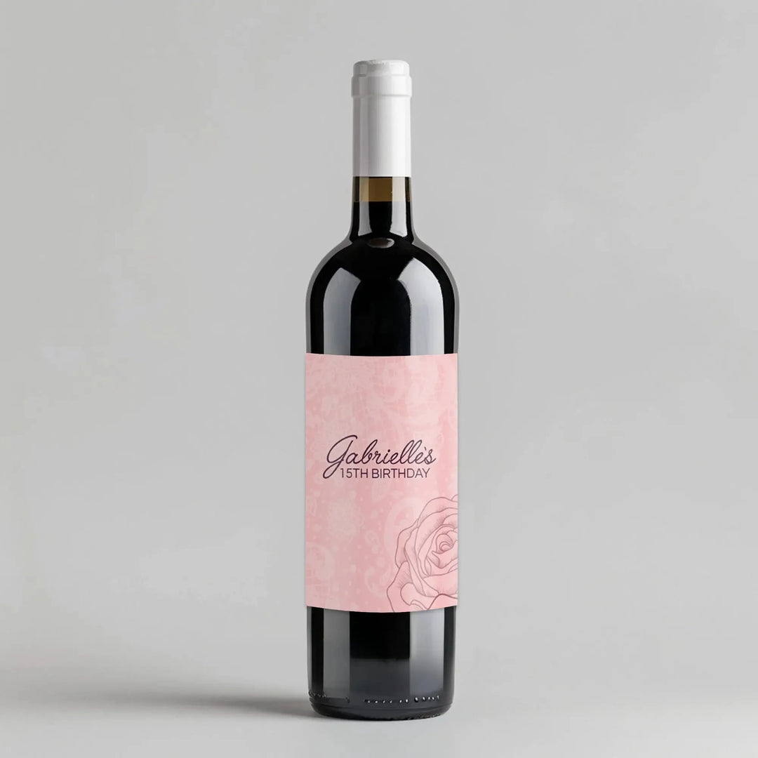 Blush Roses Wine Label - iCustomLabel