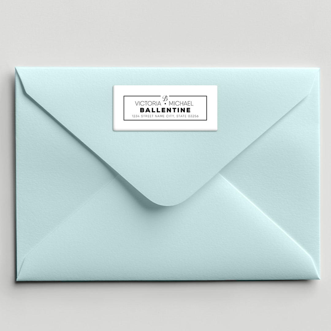 Border Cursive Address Label - iCustomLabel