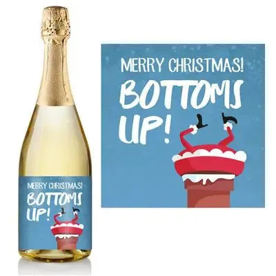 Bottoms Up Champagne Label - iCustomLabel