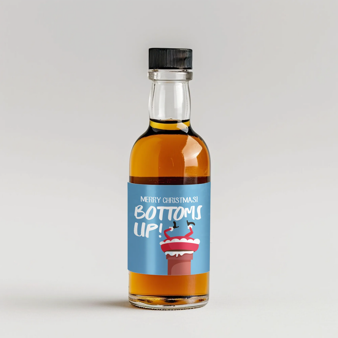 Bottoms Up Mini Liquor Label - iCustomLabel