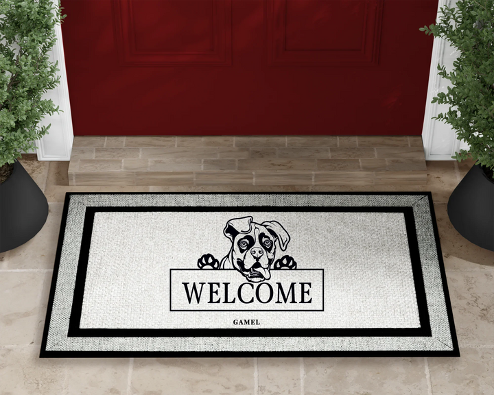 Boxer Dog Welcome Mat