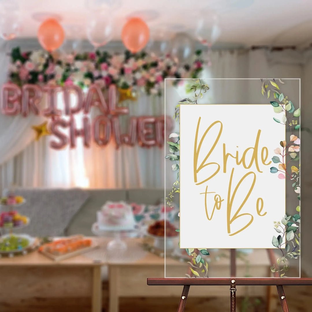 Bride To Be Engagement Welcome Sign - iCustomLabel