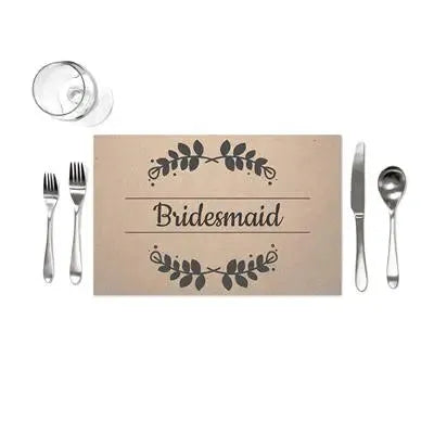 Brown Paper Names Placemats - iCustomLabel