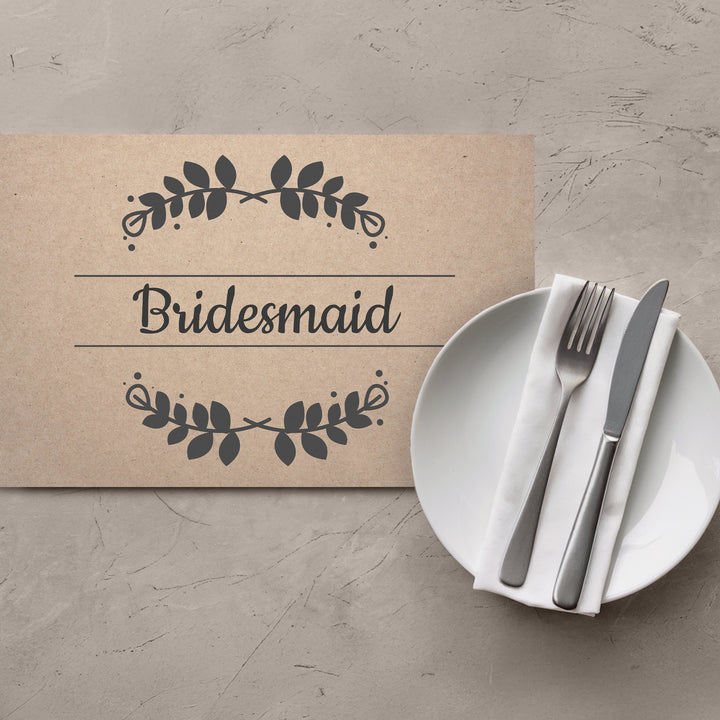 Brown Paper Names Placemats - iCustomLabel